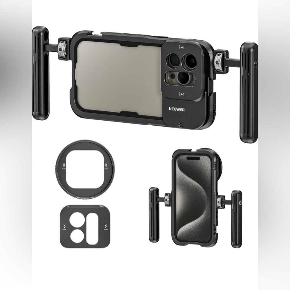 NEEWER 15 Pro Max Phone Cage Video Rig with Dual Handles Compatible with iPhone - Picture 9 of 10